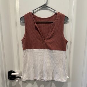 Pink and White Tank Top with Elegant Design